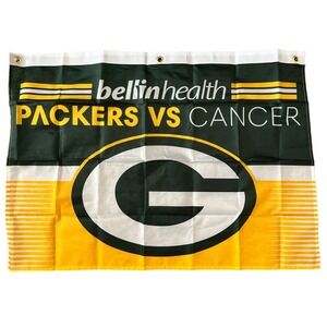 Green Bay Packers Flag Banner 2023 Crucial Catch Green Gold White 35x25 NFL
